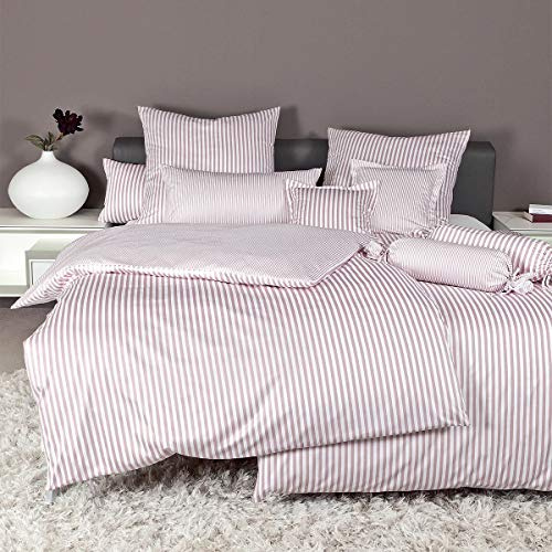 Janine Design Streifen-Bettwäsche modern Classic kreiderose Bettbezug einzeln 135x200 cm