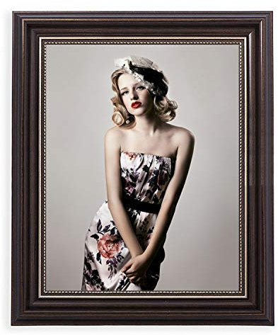 HUIXIANG Bilderrahmen 20x25 Vintage Fotorahmen Shabby Chic Retro Wand Hängend oder Tischplatte Rustikal Posterrahmen für Foto 25x20cm Geschenk für Mama Verlobt Hochzeit Jahrestag (Braun)