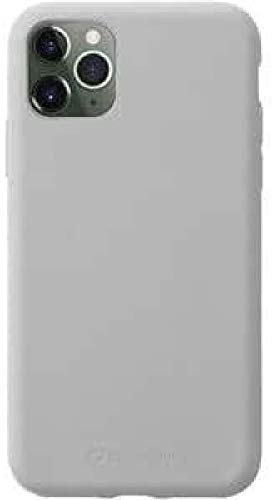 cellularline Sensation Grau Backcover Soft Touch Silikon Case Cover mit weichem kratzfestem Mikrofaser-Innenfutter passend für Apple iPhone 11 PRO