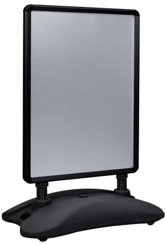 vidaXL A1-Plakatständer Wasserbefüllbar Schwarz Aluminiumlegierung