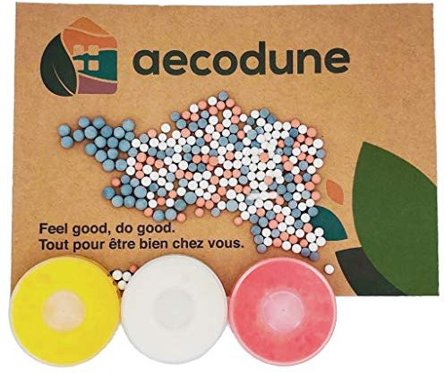 Aecodune Premium Vitamin C Shower Head Refill - Filtre pour eau dure et chlore - Spa à domicile - Kit adoucissant - Boules de douche à ions négatifs - Blocs aromatiques citron, rose et jasmin