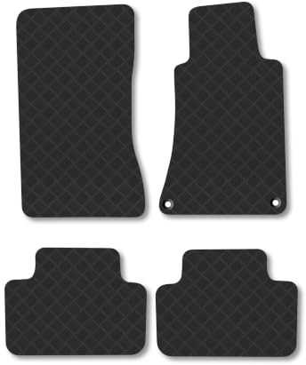 Mercedes C-Class (2001-2008) [Estate, Saloon] 3mm Rubber Car Mats | Tailored Fit Durable Floor Mats Full Coverage Protection Waterproof Accessories Easy Clean Anti Slip Made in the UK