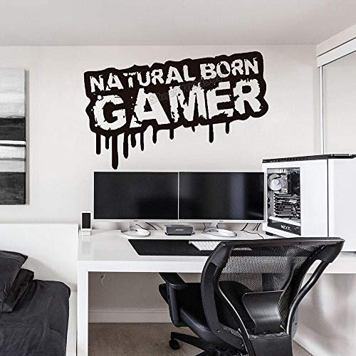 Zdklfm69 WandSticker Wandtattoos Gamer Sticker Gaming Wall Decor Vinyl Gamer Gaming Room Dekoration Wallpaper 66x42cm