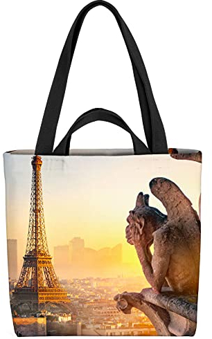 VOID Wasserspeier Paris Tasche 33x33x14cm,15l Einkaufs-Beutel Shopper Einkaufs-Tasche Bag
