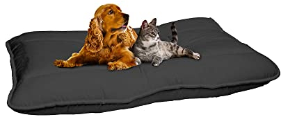 Italian Bed Linen Maxy Hundekissen, gepolstert, rauchgrau, 60 x 100 cm