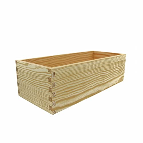 Woodgall Holzkiste Vintage Deko 34x14x9cm, Präsentkorb Leer aus Holz, Ziegelform Holz Vintage natur, Aufbewahrungsbox Holz zu Hause, Weinkisten Holz Vintage, kleine Holzkiste zur Dekoration