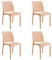 Totò Piccinni Sedia VOLGA in polipropilene design impilabile per esterno Made in Italy (4, Rosa)