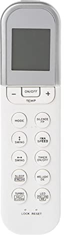 HelloCreate Telecomando di ricambio Cotnrol per condizionatore d'aria Midea AC compatibile con RG36B4/RG36F/BGEF RG36F2/BGEF RG36F4/BGEF RG36D/BGEF