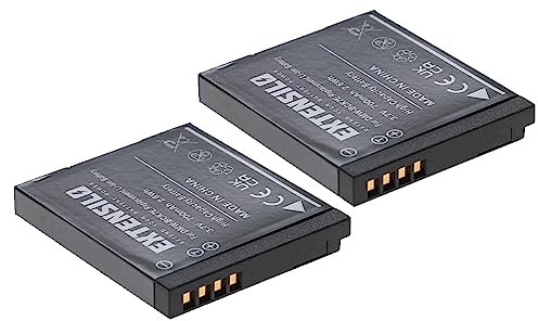 EXTENSILO 2x batteria compatibile con Panasonic Lumix DMC-S1S, DMC-S1N, DMC-S2, DMC-S1PA, DMC-S1K, DMC-S2K fotocamera (700mAh, 3,7V, Li-Ion)