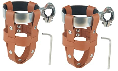 INOOMP 2sets Portabottiglie Vintage Per Bici Pu Supporto Per Borraccia Da Corsa e Mountain Bike Per Accessori Ciclistici Completo Con Chiave Design Resistente e Pratico Per Idratazione