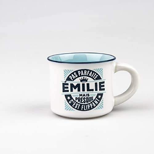 udc Kontiki- Tasse expresso et sa sous-tasse en faïence personnalisée - Emilie