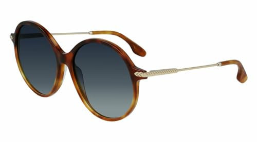 Victoria Beckham Unisex VB632S 48021 Sunglasses, 232 Light Havana fade, 58