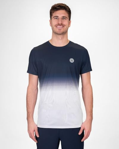 BIDI BADU Herren Crew Gradiant Tee - red, White
