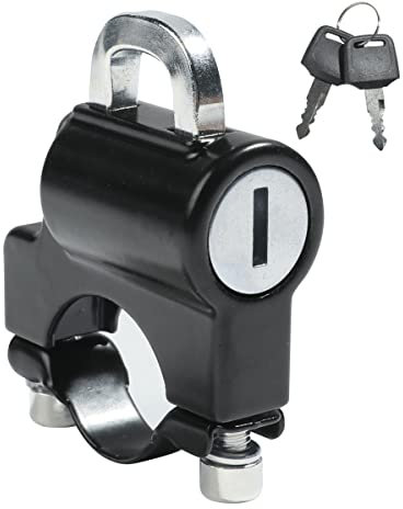 ESEWALAS – Verrou antivol universel pour casque de moto, câble de verrouillage antivol pour casque avec 2 clés, cadenas en métal pour casque de moto, scooter, vélo de rue