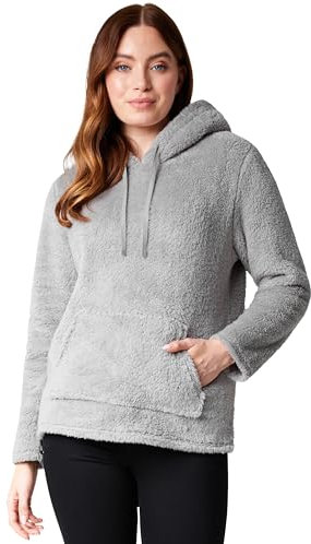 CityComfort Felpa Donna con Cappuccio - Felpa Pile Donna Ragazza S-XL Felpe Pelose Pesanti da Casa - Abbigliamento Donna Invernale (Grigio, S)