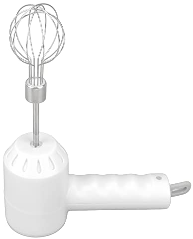 CHICIRIS Sbattitore Elettrico Senza Fili, Bel Frullino per Le Uova Senza Fili in Acciaio Inossidabile Leggero con 2 Bastoncini per la Cucina di Casa (Bianco galvanizzato)