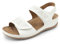 DREAM PAIRS Women's Wedge Sandals for Summer Wide Fit Walk Comfortable Ankle Strap Open Toe Cushion Shoes for Women with Arch Support Outdoor SDFS2419W,Size 7,White,SDFS2419W