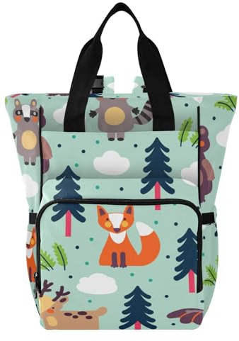 MCHIVER Wickeltasche mit Eulen-Motiv, großes Fassungsvermögen, Babytaschen mit isolierten Taschen, Mutterschaftstasche für Babys, Mädchen, Jungen, eule
