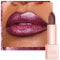 Oulac Plum Glitter Lipstick - Bronze Moisture Tinted Lip Balm, Metallic Sparkly Finish, Shiny lipstick, High Pigment, Creamy Brilliant Lip Color with Shea Butter, Vegan D05 Wildfire
