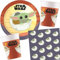 Carpeta 37-TLG Party-Set * Star Wars Mandalorian * für 8 Kinder mit Teller + Becher + Servietten + Luftballons | Kindergeburtstag Geburtstag Deko Mottoparty