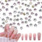 Star Nail Rhinestones,60PCS Pink White Pentagram Nail Gems,Pointed Back Stars Nail Art Decorations for Women Girls Manicure Design DIY Crafts (White & Pink Stars)
