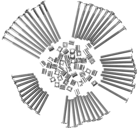 Gatuida Schraubensortiment Mit Muttern Für Bettrahmenbefestigung Ersatz Kinderbettschrauben Fein Verarbeitet Mit Innensechskant Für Einfache Montage