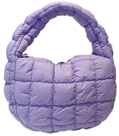 Stilvolle Cloud Handtasche Koreanischer Stil Nylon Kleine Tasche für Damen und Mädchen, violett