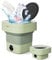 Foldable Portable Washing Machine - 10L Green Mini Laundry Washer - 2-in-1 Smart Washer with 3 Cleaning Modes for Baby Clothes, Underwear, Travel & Camping | Compact Design [Energy Class A]