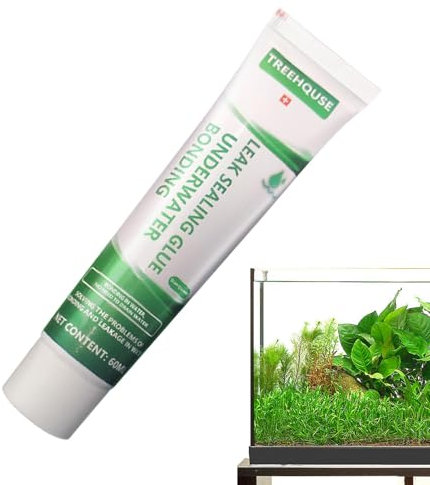 Zuasdvnk Sellador seguro para acuarios, sellador para acuarios submarinos, pegamento de reparación de acuarios de 60 ml, sellador adhesivo resistente al agua para reparar fugas, adhesivo subacuático