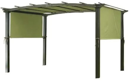 Toile Pour Tonnelle Couverture d'auvent de 17x6,5 pieds, couverture de remplacement Durable for auvent de jardin extérieur, pare-soleil universel for les Structures de pergola de balcon(2-Only Canopy