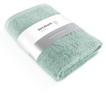 herzbach home Premium Duschtuch 70 x 140 cm (Mint) – Großes, weiches & saugstarkes Dusch-Handtuch in Bester Qualität – 100% natürliche Baumwolle