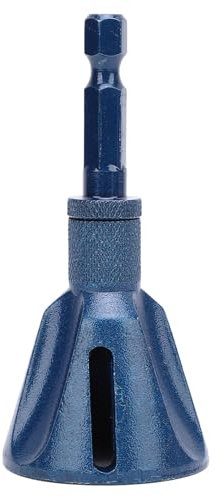 Deburring Chamfering Drill Bit, 5 to 25mm Thread Burr Remover Bit 1/4 Inch Hex Shank Tungsten Steel External Chamfer Tool for Screw Bolt Blue for Efficient Burr Removal and Repair
