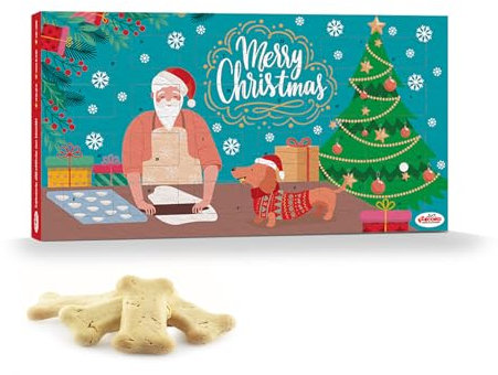 Record Adventskalender für Hunde: Grinfreie handgemachte Kekse mit wohltuenden Kräutern und Ei für eine gesunde und natürliche Verwöhnung | 130 g