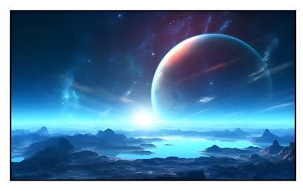 XOBRJQZ Écran de Projection À Cadre Fixe, Film Home Cinéma Diagonale 16:9 4K Ultra HD 3D Ready, Écran de Projection pour Cinéma Maison Films de Bureau(120 inch)