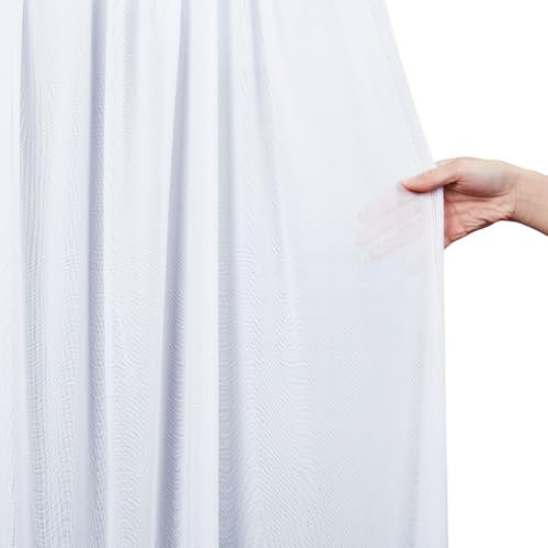 NBEADS 2m Elastische Stoffe, 175cm Stretch Mesh Gewebe Leichtes Durchsichtiges Mesh-Material Mesh Polyster Netting Stoff Bekleidungs-Stoff für Dessous Handwerk DIY Projekte, Rauch Weiss