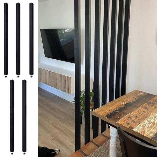 Generisch Raumteiler mit Holzlamellen, vom Boden bis zur Decke, für Wohnzimmer, Esszimmer, Arbeitszimmer, ohne Bohren, Trennwand