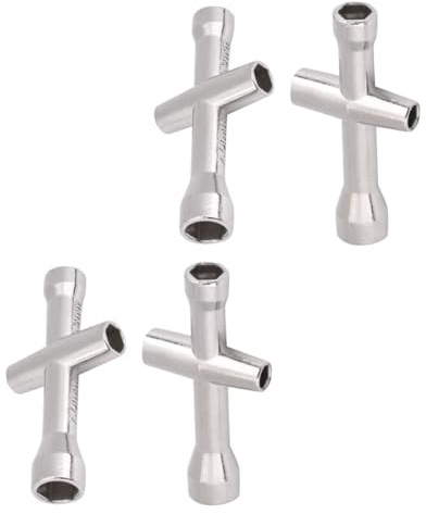 4PCS 4mm 5mm 5.5mm 7mm Cross Wrench Sleeve, Metal Hexagon Socket Wheel Spanner Cross Wrenches Maintenance Tool for RC Car