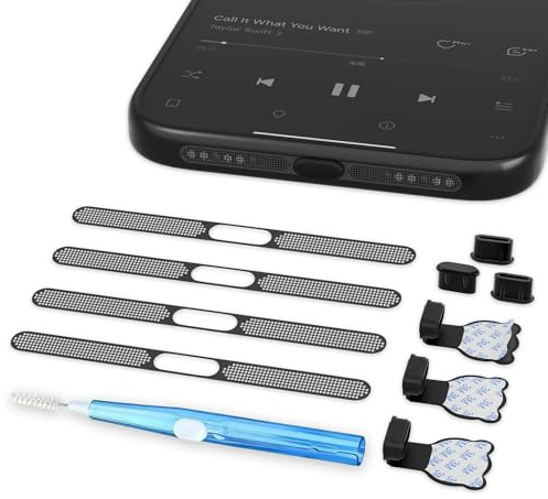 USB C Handy Staubschutz Stöpsel Set, Handy Lautsprecher Staubschutz für iPhone 17 Pro Max, Anti Verlust Staubschutzstöpsel, Anti Staub Stecker für iPhone 17 Pro iPad Pro & den Meisten USB-C Geräten