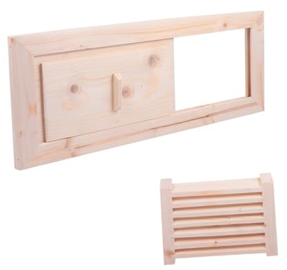 FONDOTIN Panneau De Ventilation Bois Pour Sauna Avec Lames Résistance Haute Température Installation Facile Pour Cabine Sauna Kit Complet De Aération