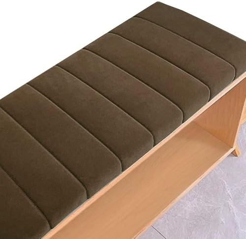 Generisch Bankkissen Bankauflage Stuhlkissen für Fensterbank, Waschbar Abnehmbarem Gartenbankauflage rutschfeste Bankpolster Schaukel Sitzkissen für drinnen und draußen,Kaffee,90x30cm