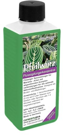 GREEN24 Maranta Dünger – 250ml Spezialdünger für Pfeilwurz | Fördert leuchtende Farben & kräftiges Wachstum | Ideal für alle Maranta-Arten