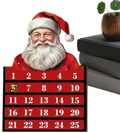 Acunny Weihnachts Countdown | Holz Weihnachtsspielzeug Dekoration 24 Tage