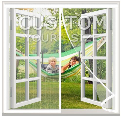 Mosquitera Magnética para Ventana a Medida–Adaptada a las Dimensiones Exactas de Tu Marco de Ventana–Instalación DIY Sin Taladros, Malla Autosellante para Ventanas de Terraza, Correderas y Francesas