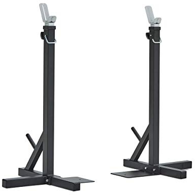 York Fitness Heavy Duty 2 Squat Stands, Black