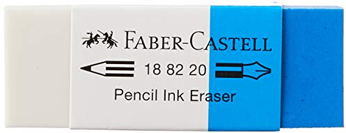 FABER-CASTELL 188220 - Radierer Kombi 7082-20, Kunststoff, weiß - blau, 1 Stück