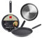 IBILI - Poêle à crêpes Inducta, 26 cm, Aluminium, Antiadhésif, Compatible avec l’induction, Noir