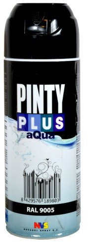 577 - Pinty Plus - aQua - Gloss - 400ml (520cc) - Jet Black - RAL 9005