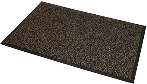 JVL Brown Black Heavy Duty Barrier Door Floor Mat, 80 x 140 cm