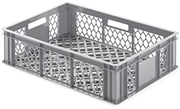 ALUTEC Kunststoffbehälter geschlossen (Inhalt 33 l, Außenmaße (LxBxH) 570 x 370 x 155 mm, stapelbar, lebensmittelecht, kälte- und hitzebeständig von -40° bis +80°C, Aufbewahrungskiste) 05055