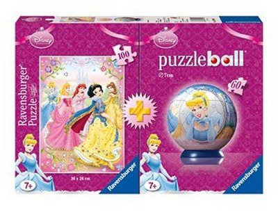 Bi-pack Puzzleball + Puzzle 100 Teile - Disney Prinzessinnen